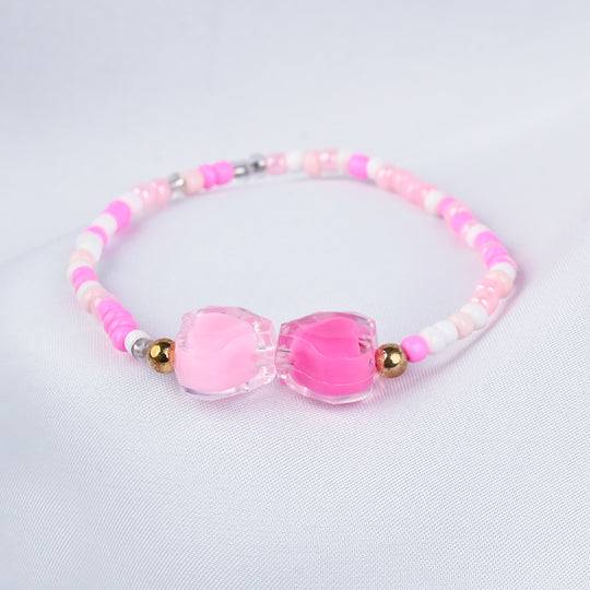GIRLS ELEGANT BEADED NECKLACE & BRACELET