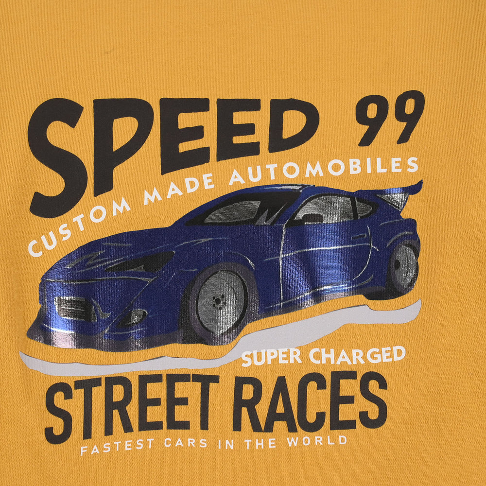 Boys Jersey/Terry T-Shirt (Speed) - Yellow