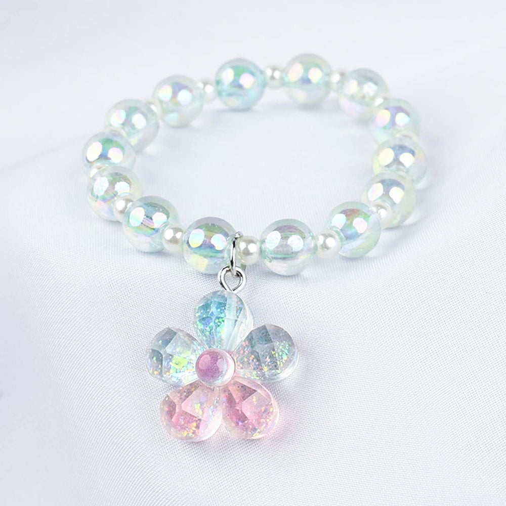 GIRLS ELEGANT BEADED NECKLACE & BRACELET