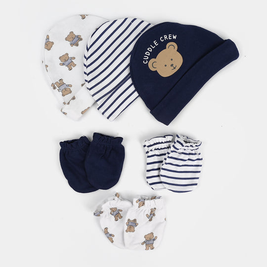 Baby Cap & Mitten Pack Of 6