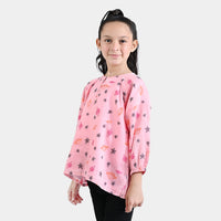 Girls Jacquard Casual Top Planets-B.Pink