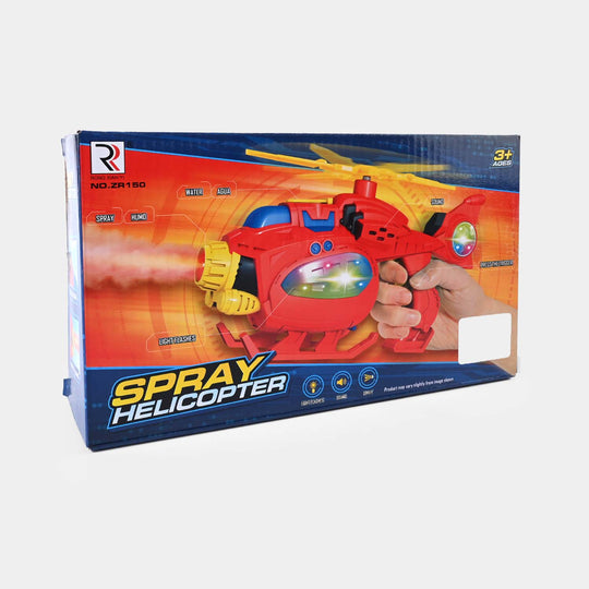 Spray Helicopter Musical Toy For Kids