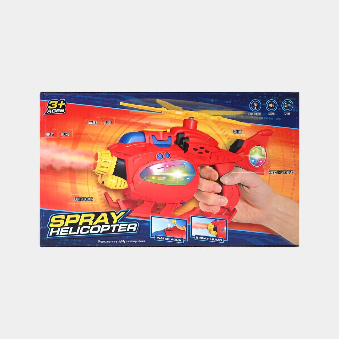 Spray Helicopter Musical Toy For Kids