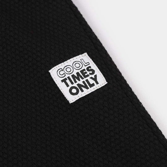 Infant Boys Cotton PK Pyjama (Cool Time Only) - Jet Black