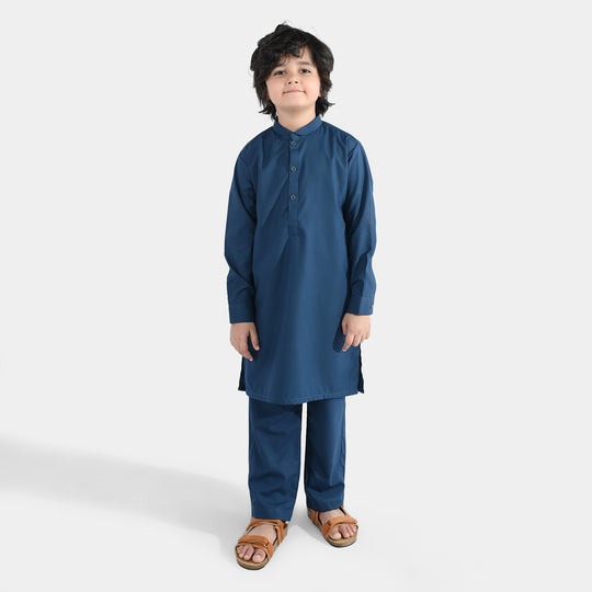 Boys Poly Viscose 2Piece Suit (Overly)-Teal