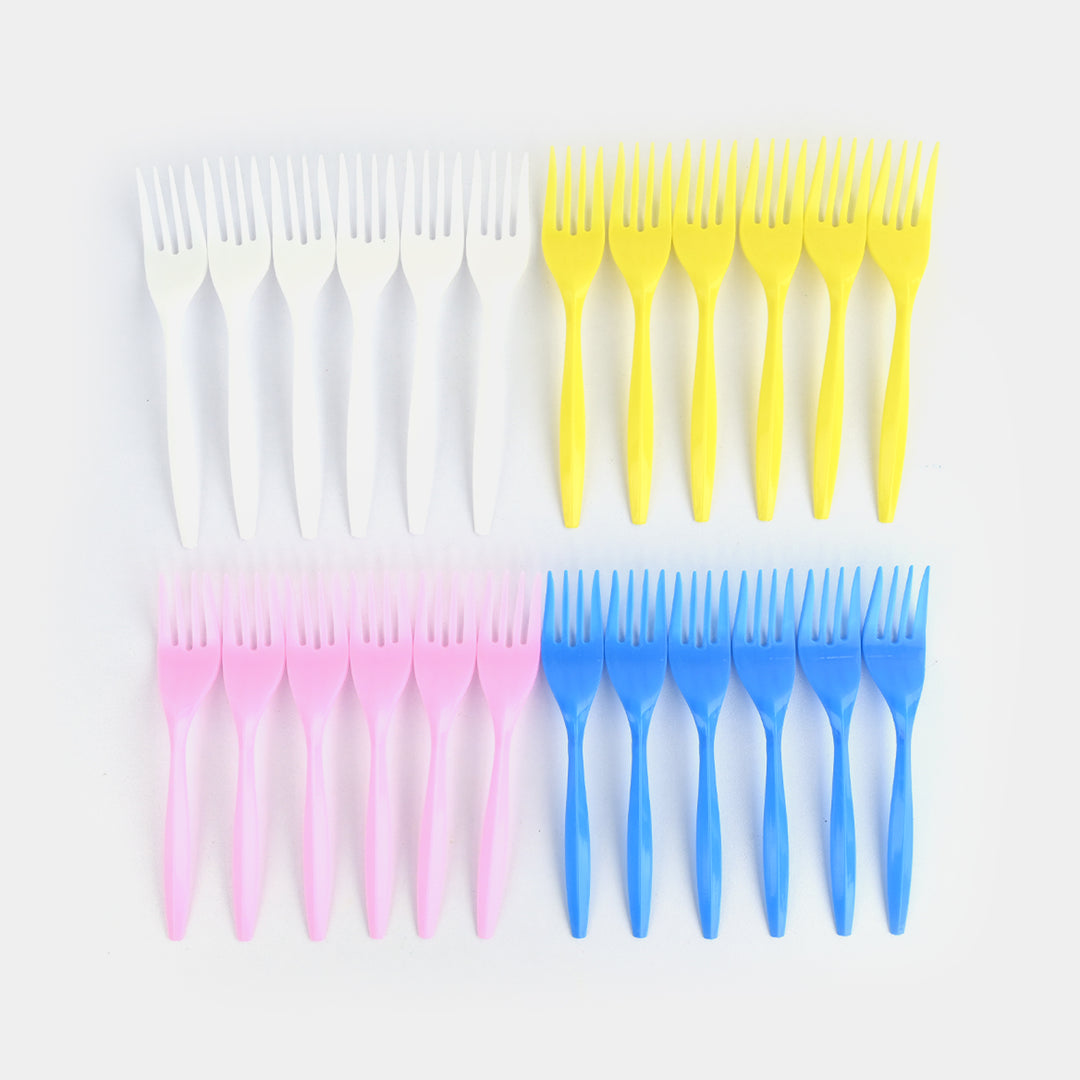 Disposable Plastic Forks (24-Piece Pack)