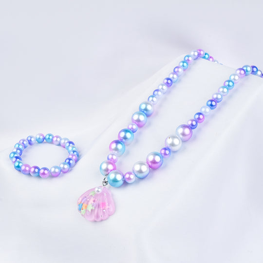 GIRLS ELEGANT BEADED NECKLACE & BRACELET
