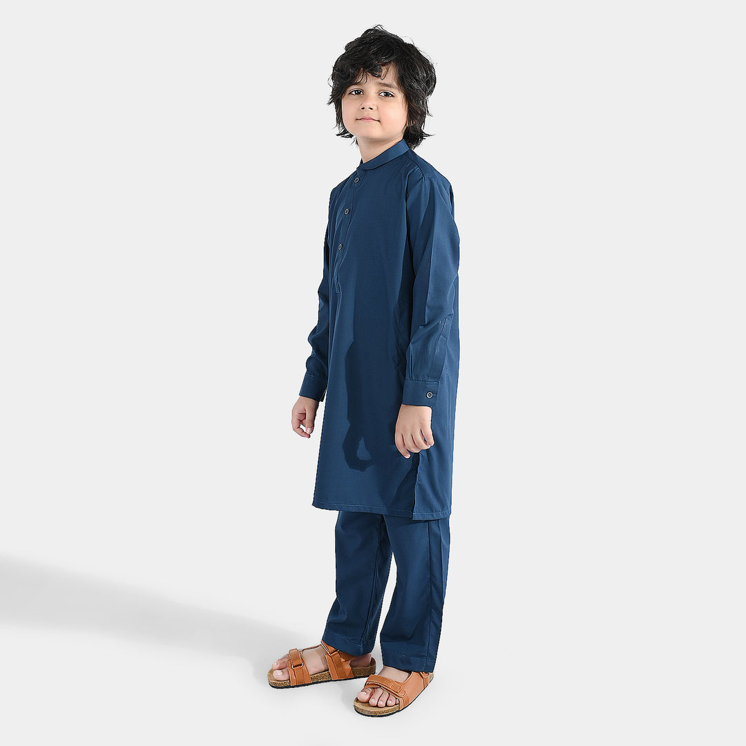 Boys Poly Viscose 2Piece Suit (Overly)-Teal