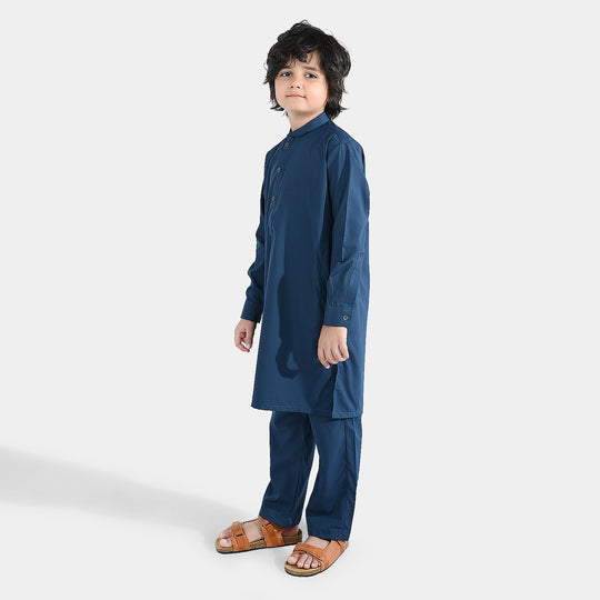 Boys Poly Viscose 2Piece Suit (Overly)-Teal