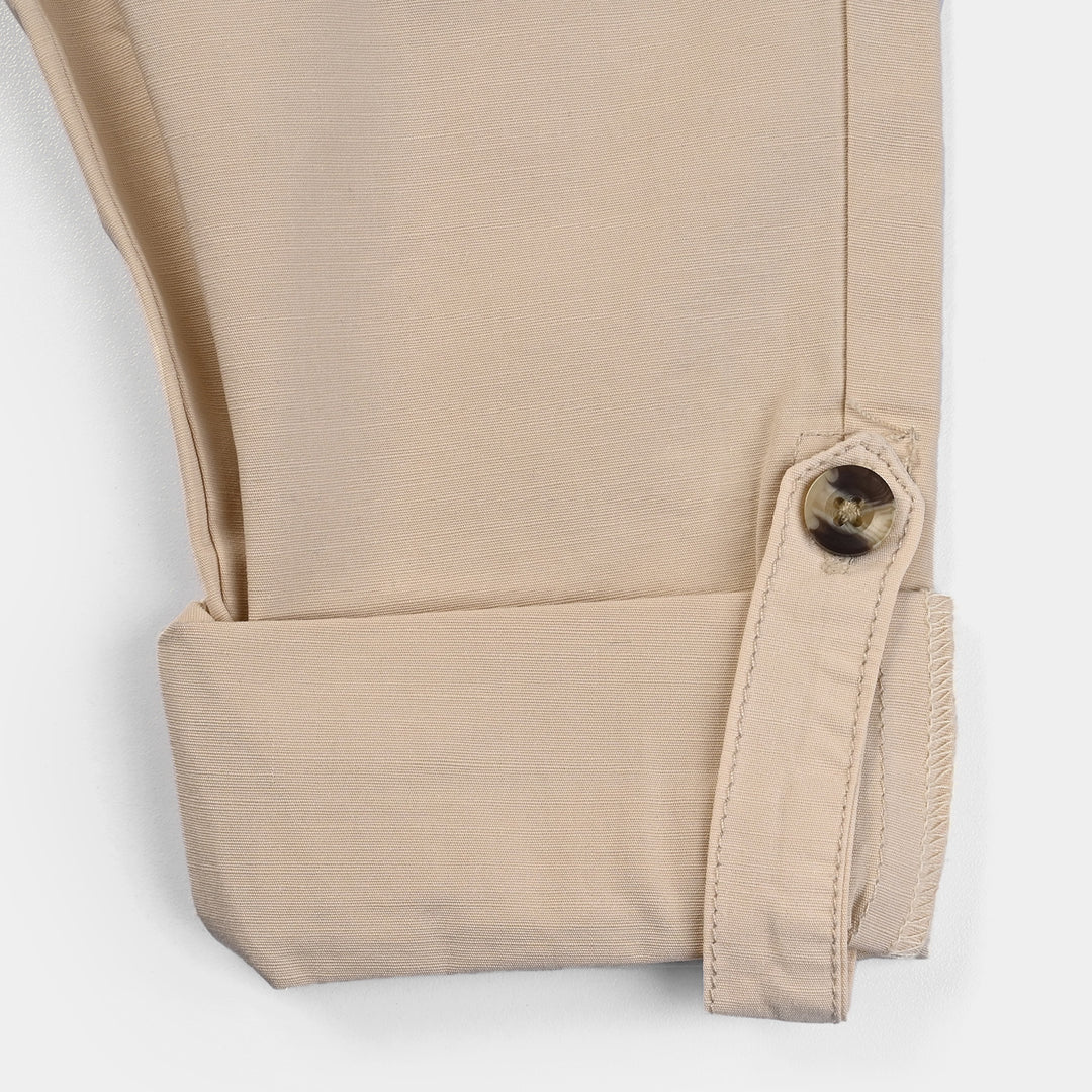 Boys Cotton Pant Club Loops-Sand