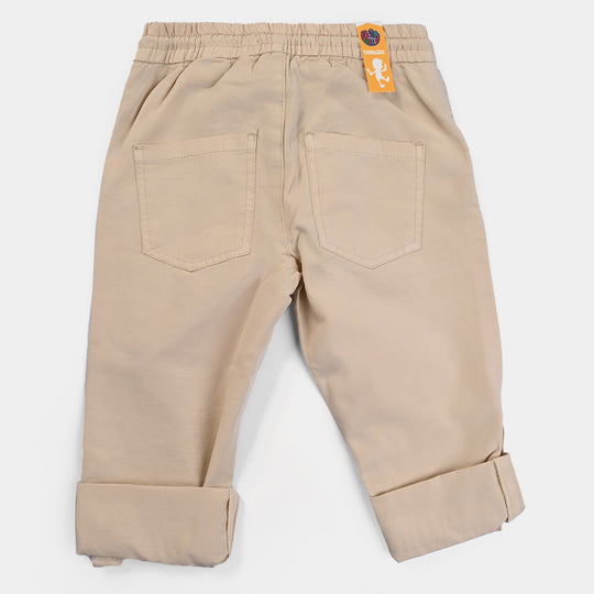 Boys Cotton Pant Club Loops-Sand