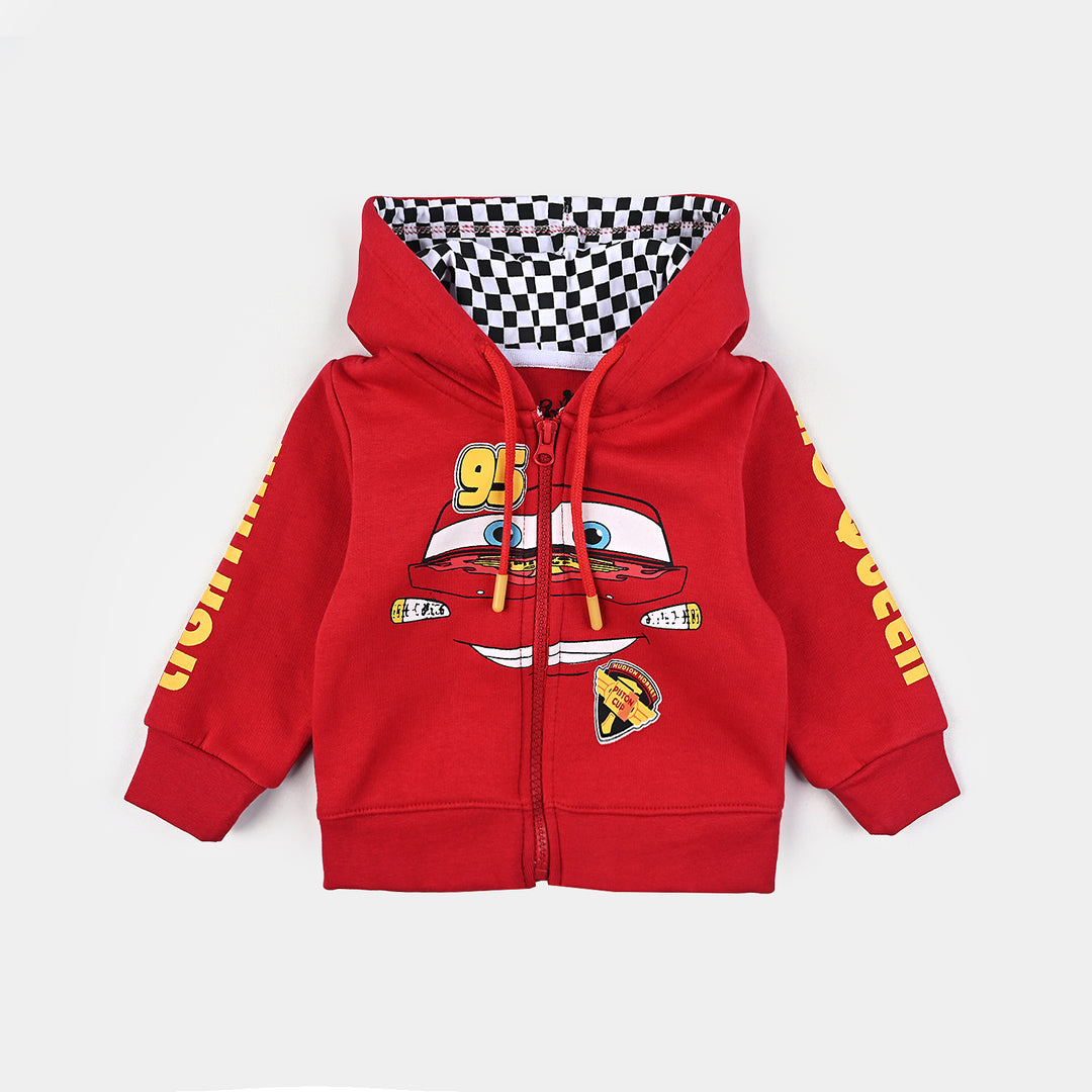 Infant Boys Fleece Knitted Jacket Cars-H.R.Red