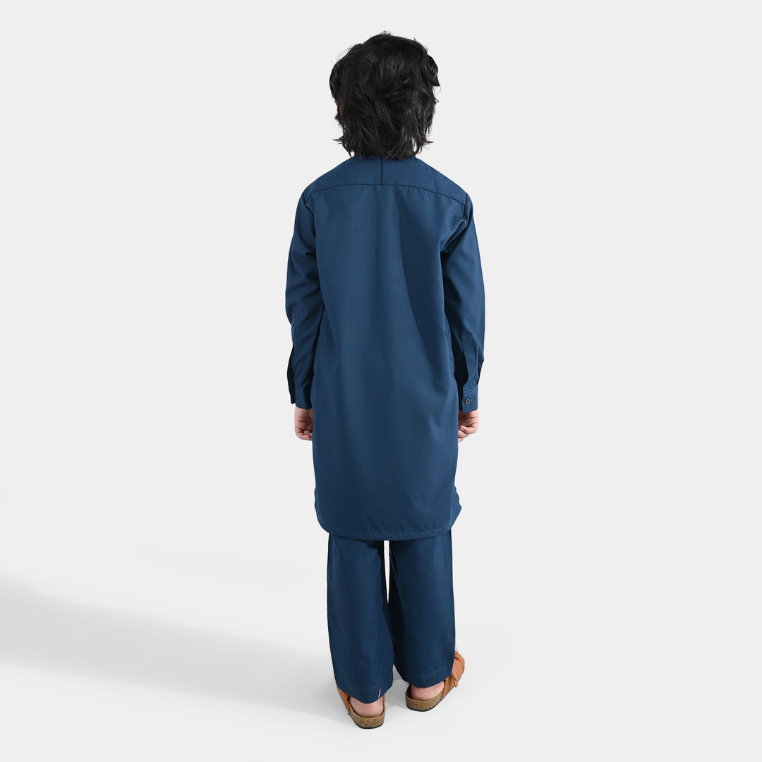 Boys Poly Viscose 2Piece Suit (Overly)-Teal