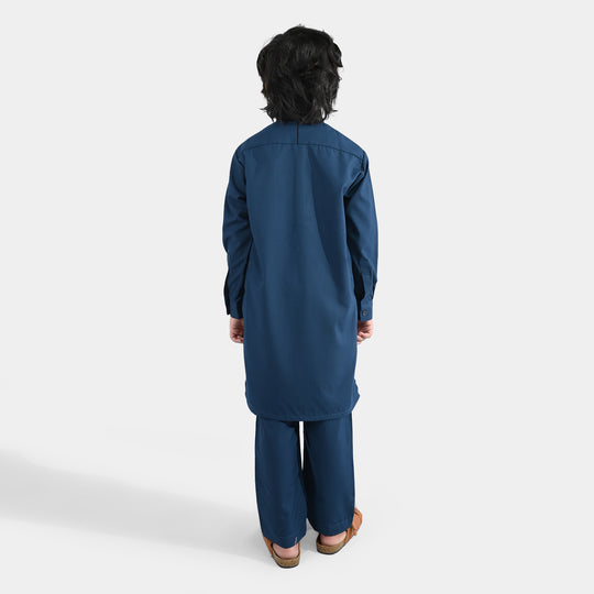 Boys Poly Viscose 2Piece Suit (Overly)-Teal