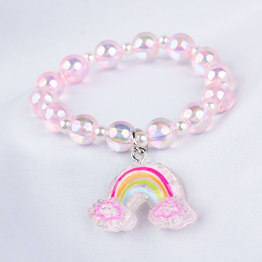 GIRLS ELEGANT BEADED NECKLACE & BRACELET
