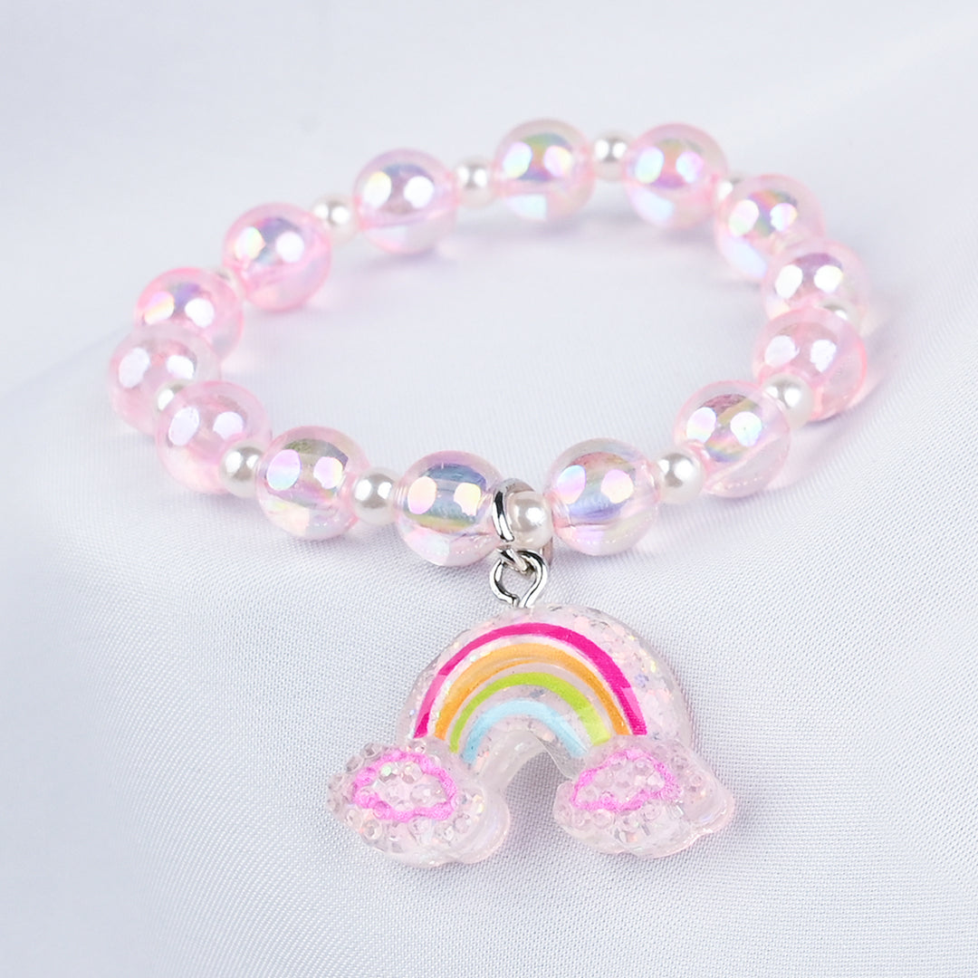 GIRLS ELEGANT BEADED NECKLACE & BRACELET