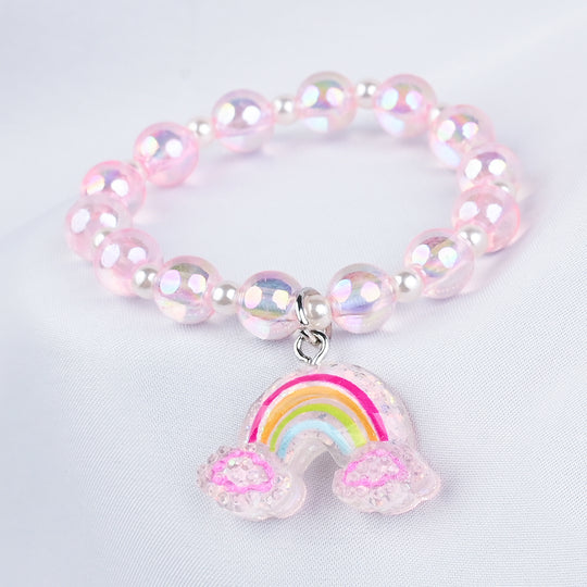 GIRLS ELEGANT BEADED NECKLACE & BRACELET