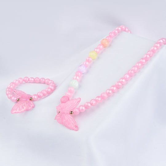 GIRLS ELEGANT BEADED NECKLACE & BRACELET
