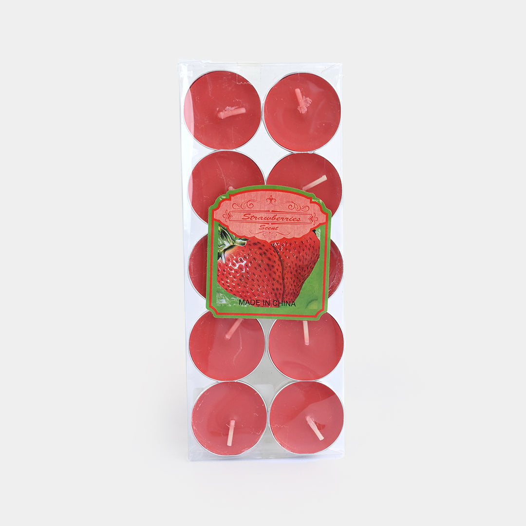 Strawberry Scented Tea Light Candles Set