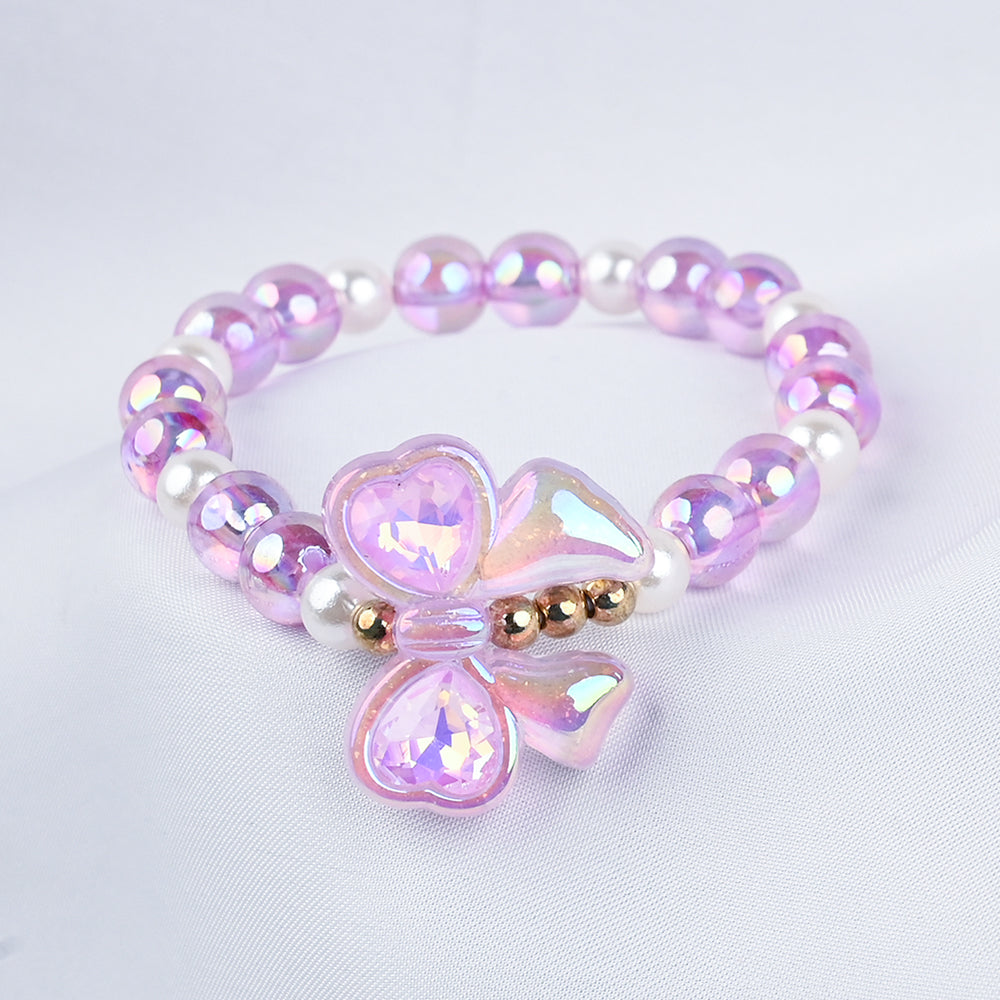 GIRLS ELEGANT BEADED NECKLACE & BRACELET