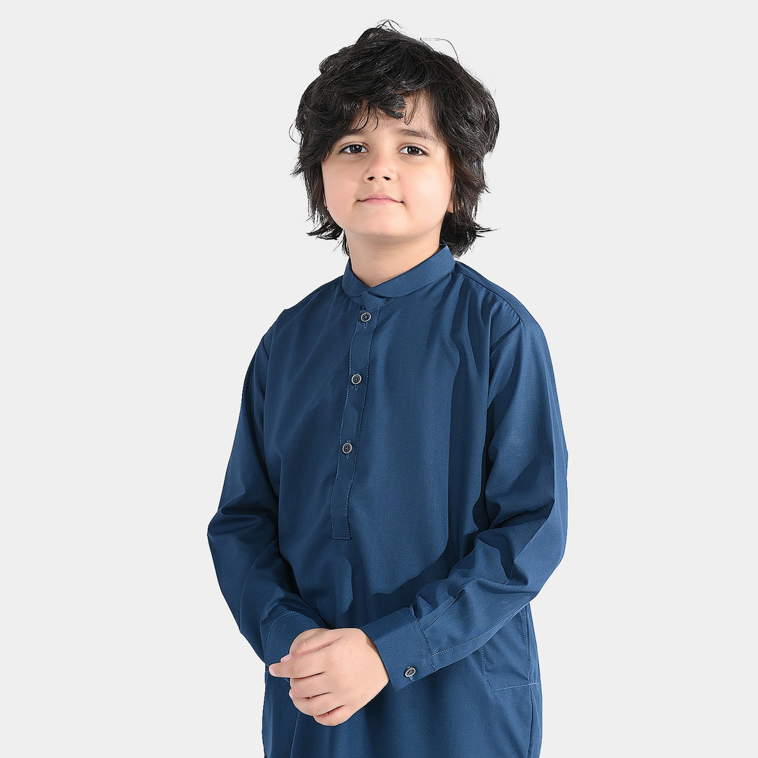 Boys Poly Viscose 2Piece Suit (Overly)-Teal