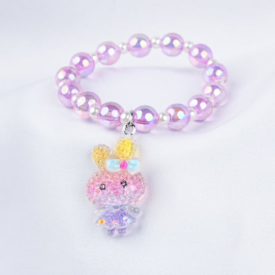 GIRLS ELEGANT BEADED NECKLACE & BRACELET