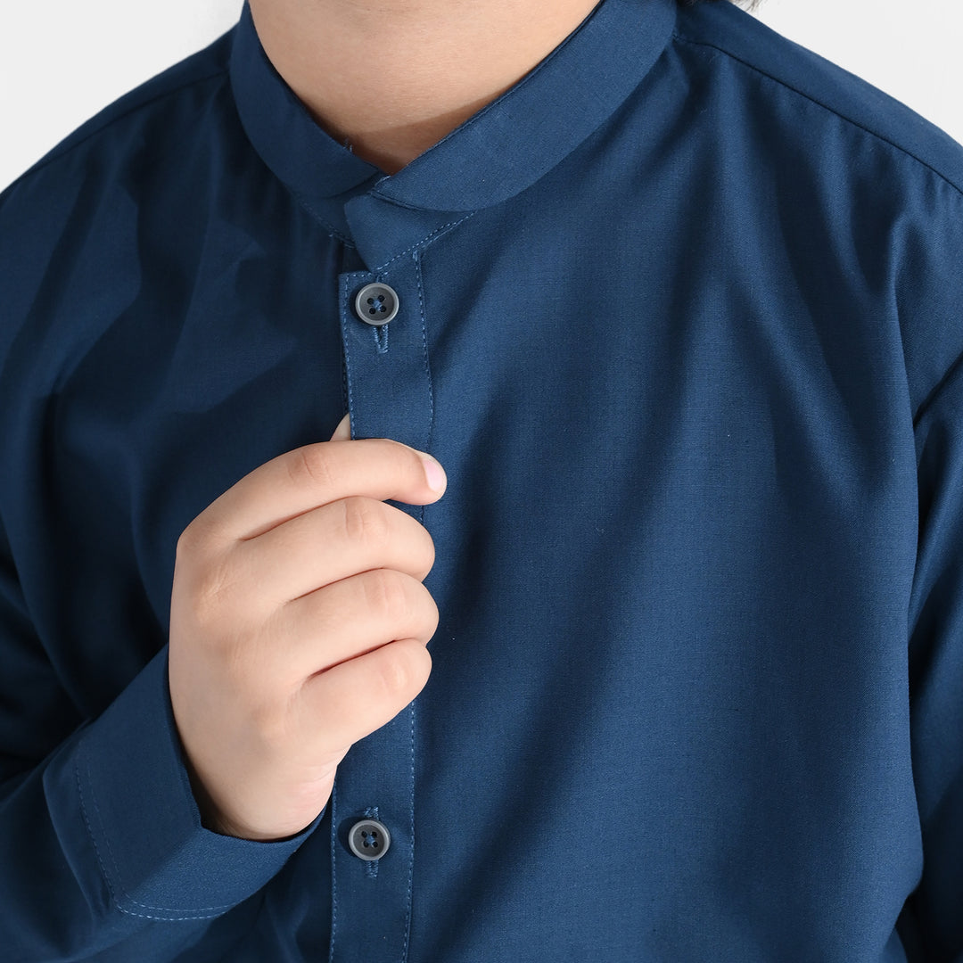 Boys Poly Viscose 2Piece Suit (Overly)-Teal