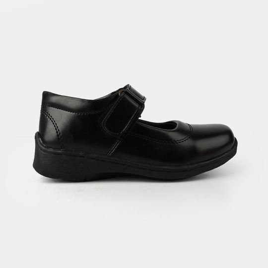 Girls School Shoes TS-11A-BLACK