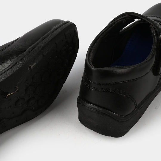 Girls School Shoes TS-11A-BLACK