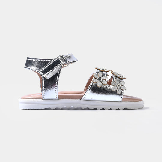 Girls Sandal 456-138-SILVER