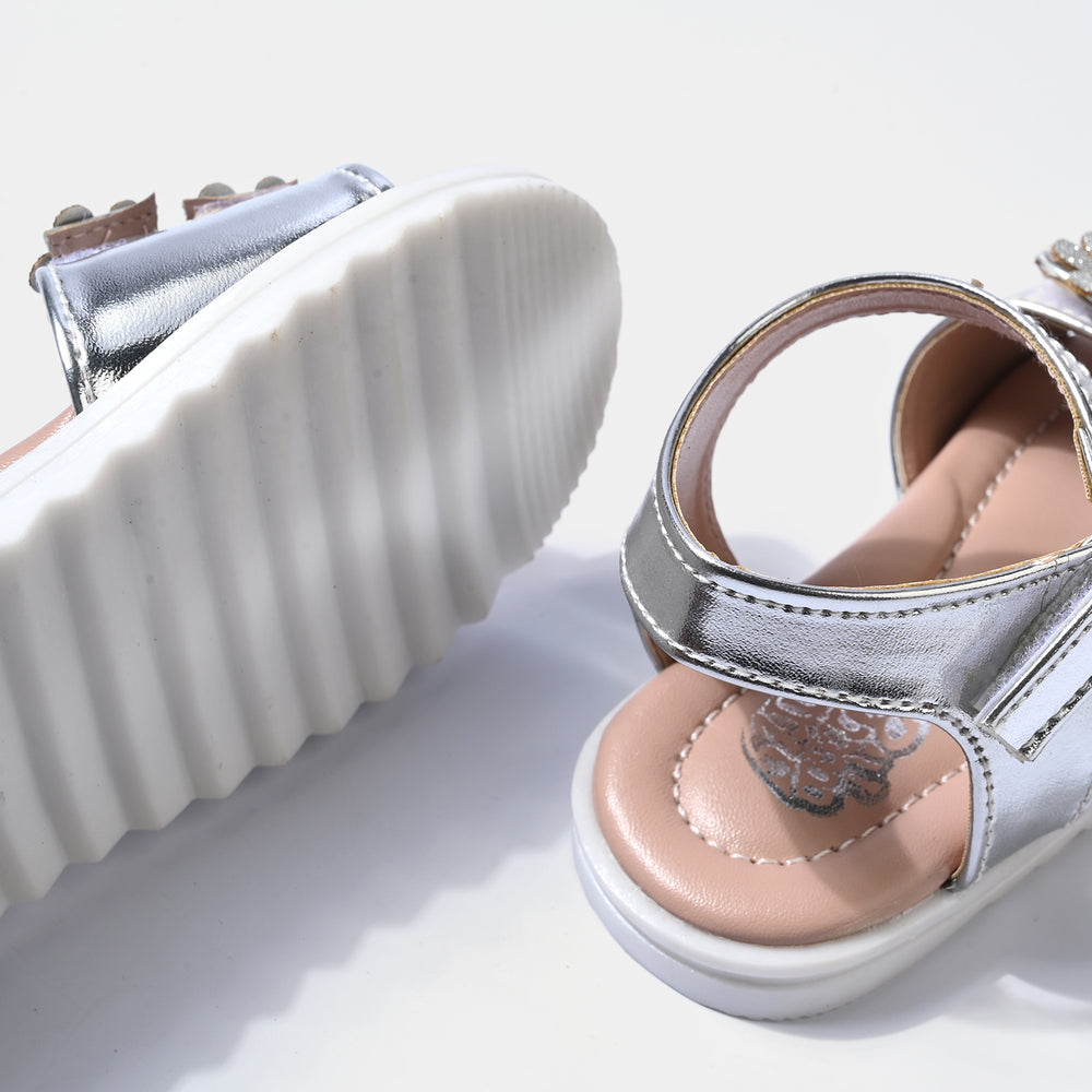 Girls Sandal 456-138-SILVER