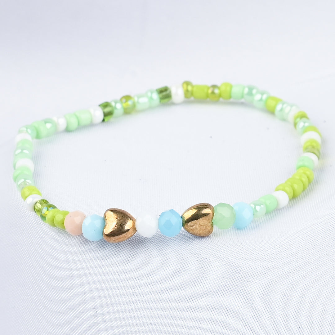 GIRLS ELEGANT BEADED NECKLACE & BRACELET