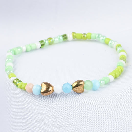 GIRLS ELEGANT BEADED NECKLACE & BRACELET