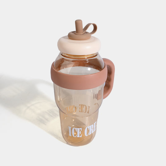 1200ml Sport Plastic Water Bottle With Tea Infuser Straw Cover Handle 1300ML