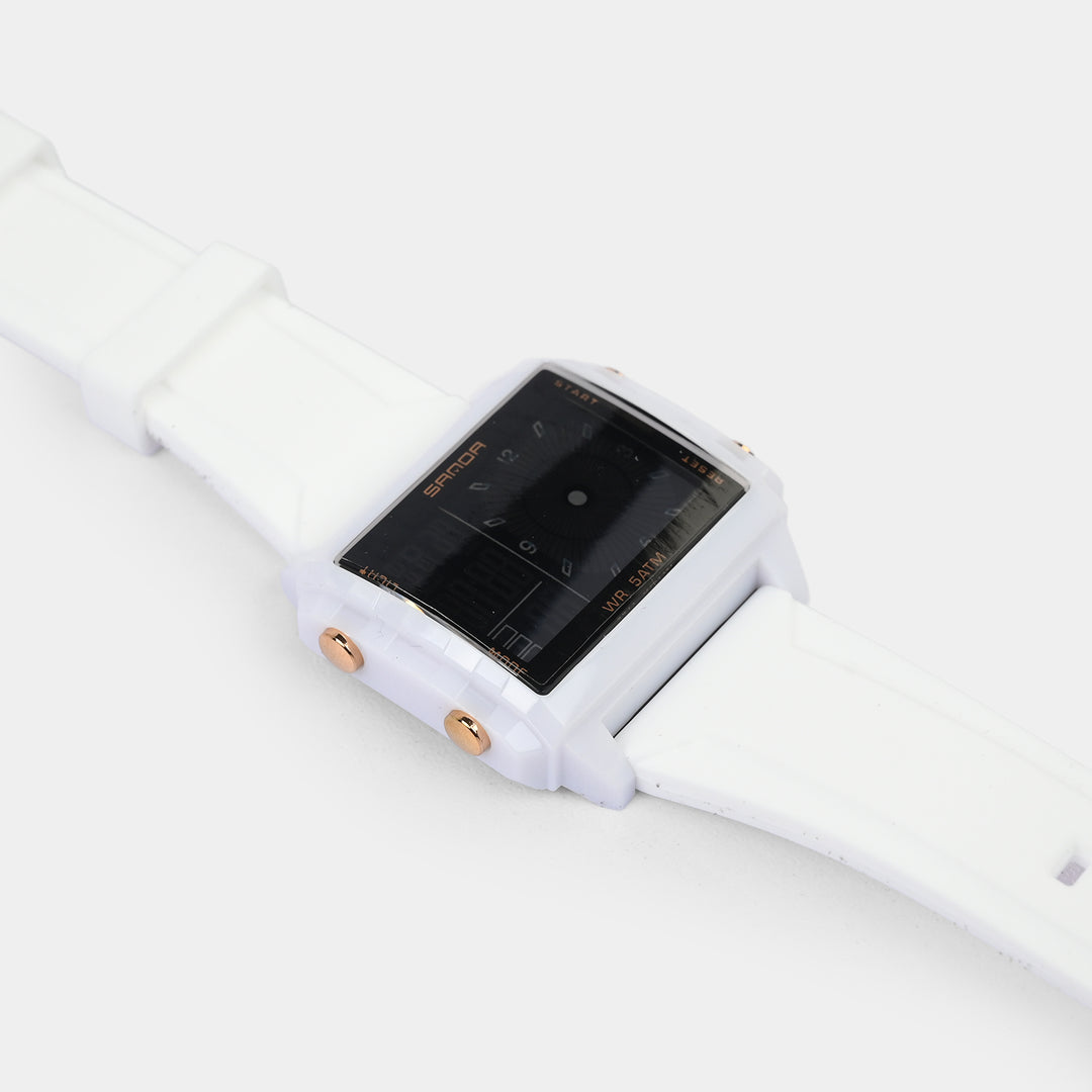 Square Dual-Display Wrist Watch