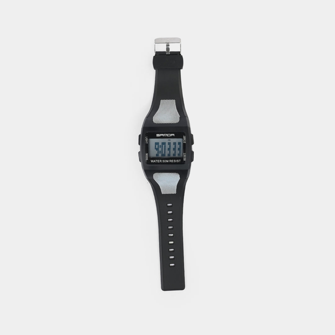 Square Digital Display Sports Wrist Watch