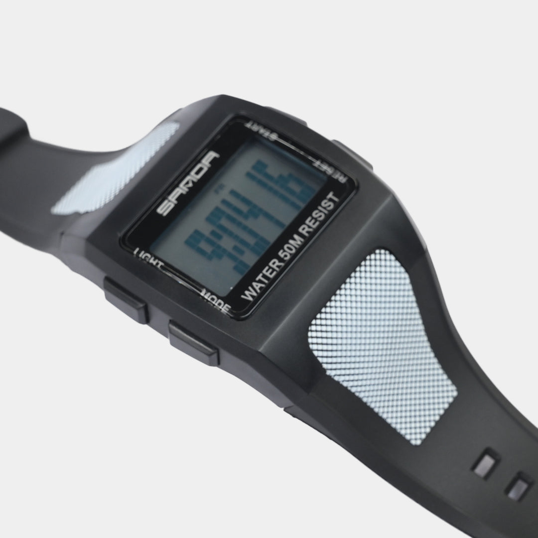 Square Digital Display Sports Wrist Watch