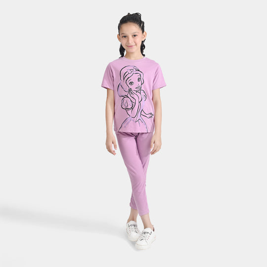 Girls Poly Cotton Jersey Night Suit