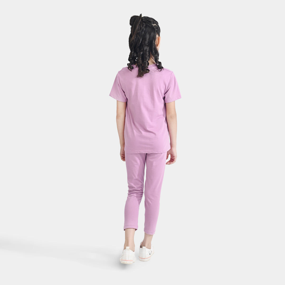 Girls Poly Cotton Jersey Night Suit