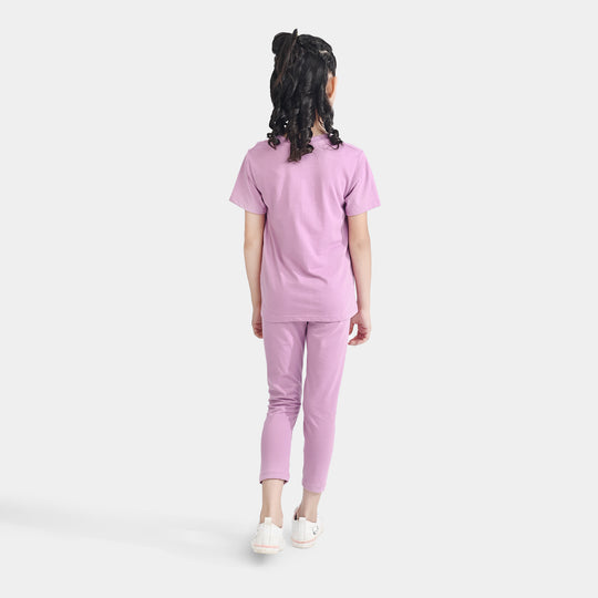 Girls Poly Cotton Jersey Night Suit