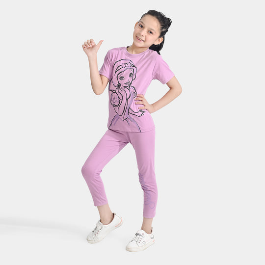 Girls Poly Cotton Jersey Night Suit