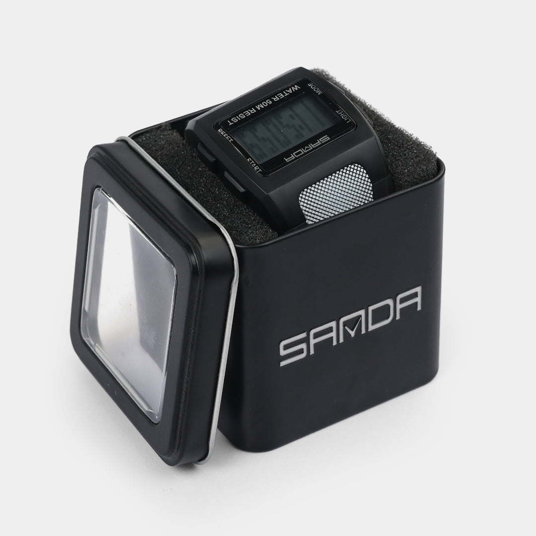 Square Digital Display Sports Wrist Watch