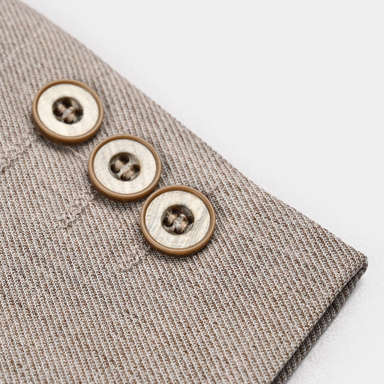 Boys Cotton, Polyester Coat Pant-BEIGE