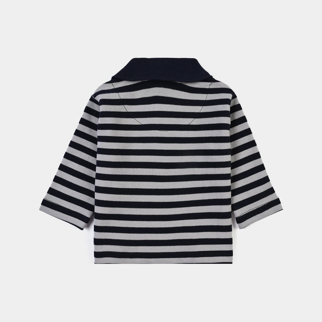 Infant Boys Cotton PK Polo F/S Tiny Builders-NAVY