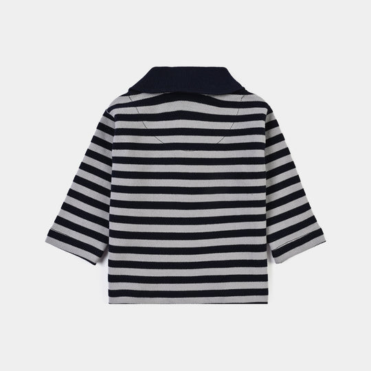 Infant Boys Cotton PK Polo F/S Tiny Builders-NAVY