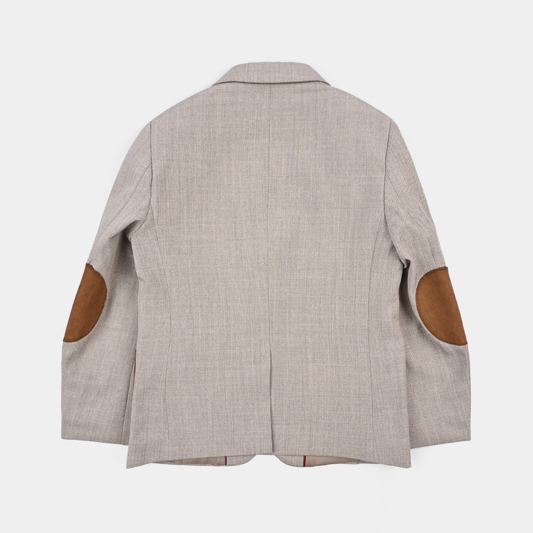 Boys Cotton, Polyester Coat Pant-BEIGE
