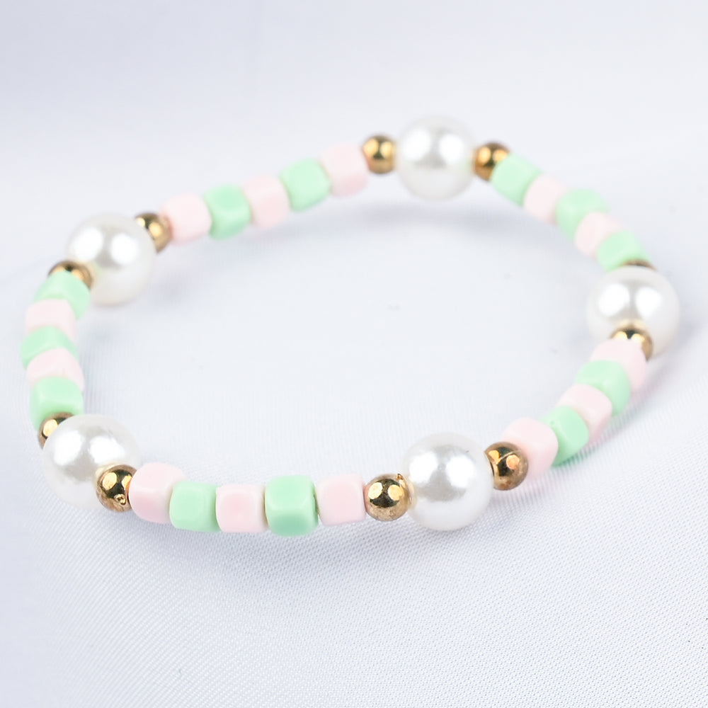 GIRLS ELEGANT BEADED NECKLACE & BRACELET