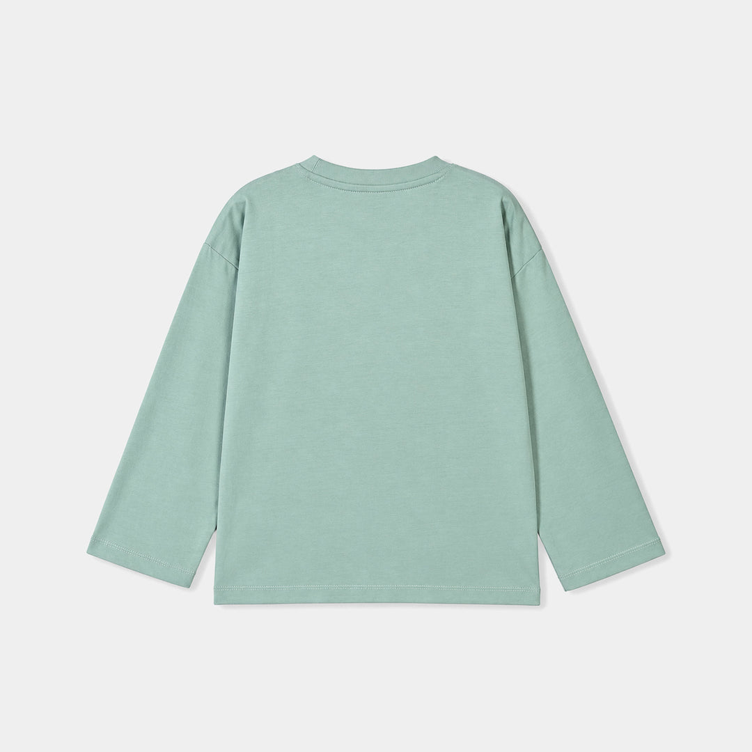 Girls Cotton Jersey T-Shirt Bow - Green