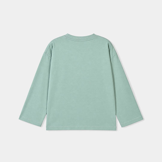 Girls Cotton Jersey T-Shirt Bow - Green