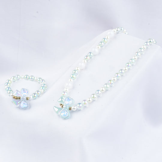 GIRLS ELEGANT BEADED NECKLACE & BRACELET